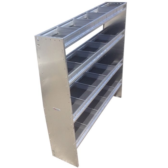 60" Height Aluminum Angled Shelving Unit