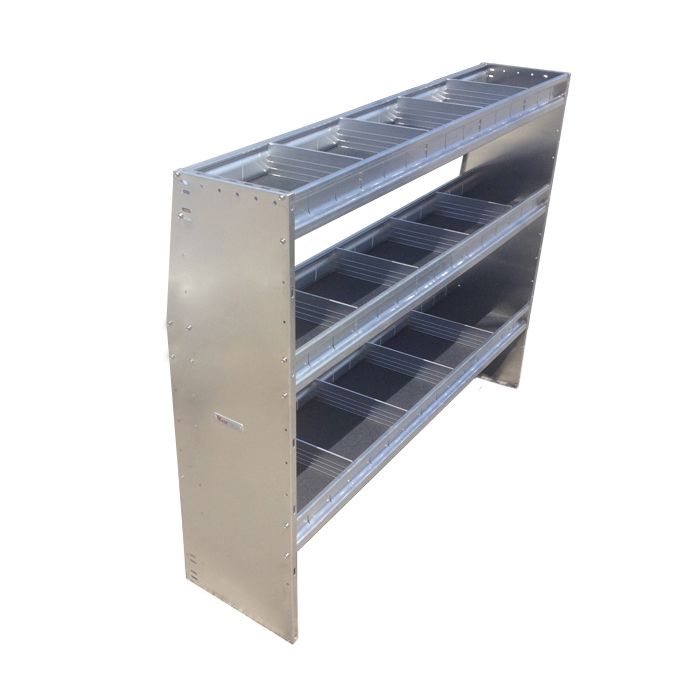 48" Height Aluminum Angled Shelving Unit